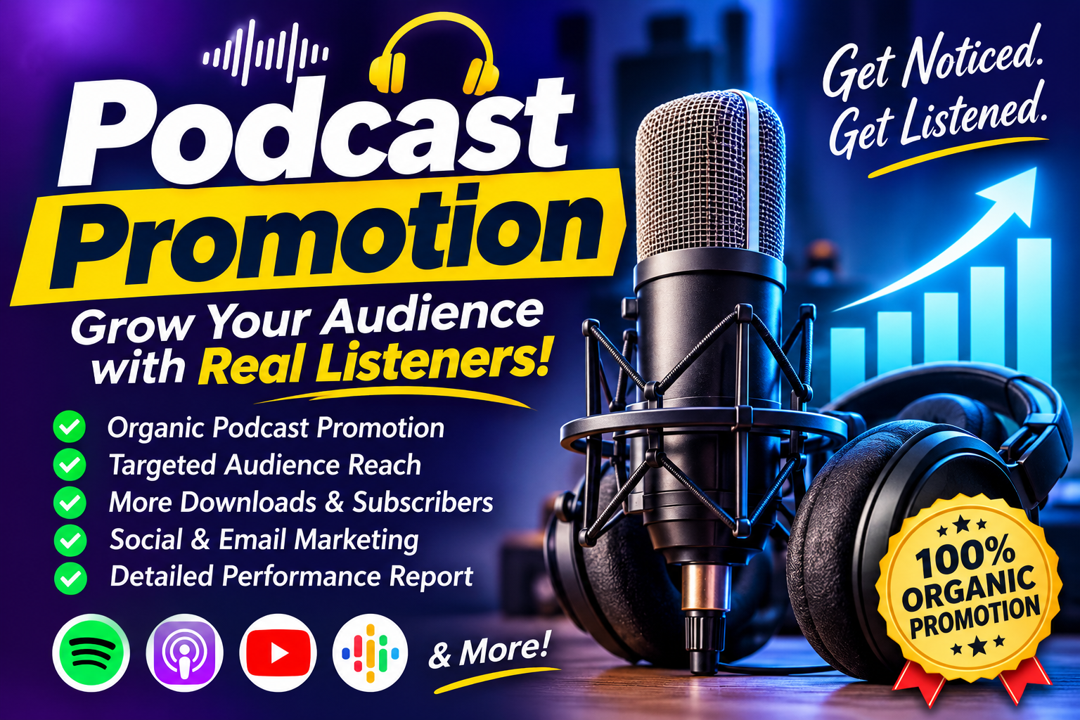 I Will Promote Your Podcast to Real, Targeted Listeners and Grow Your Audience Organically — Service by Tania June